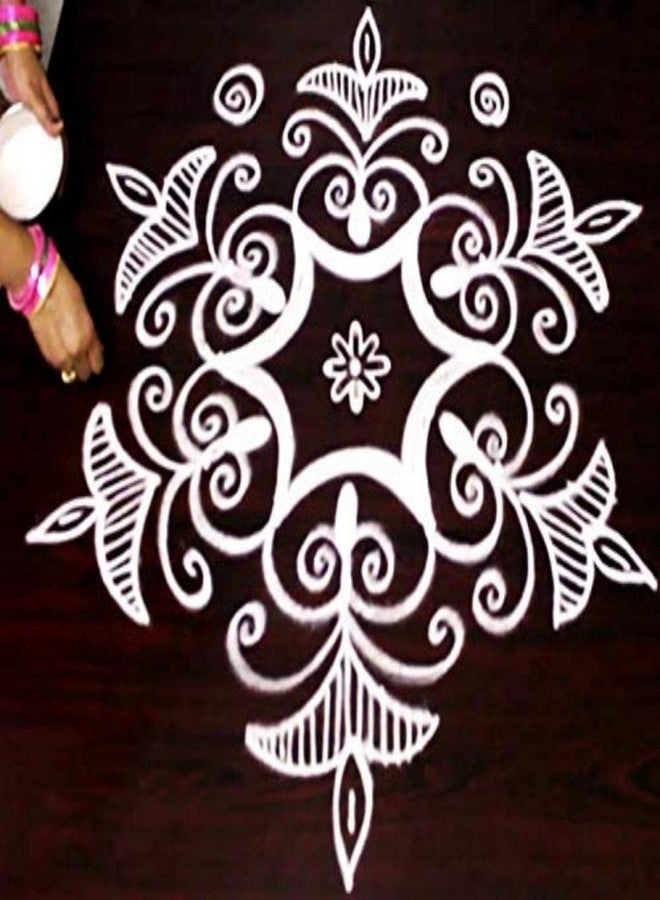 STLYZ White Rangoli Colour Powder (400 gm) with Rangoli Outliner Pen, Diwali Decoration Rangoli Making Tools Kit for Home Office Floor Pooja Mandir Decoration - Image 5